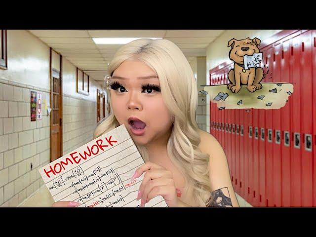 ASMR dumb b̶t̶c̶h̶ girl eats your homework  ... (paper eating)(realistic) ️