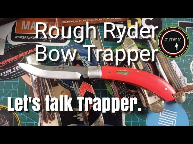 Rough Ryder Red Micarta Large Bow Trapper Folding Knife RR2455