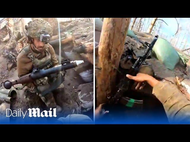 Ukraine's international legion repel Russian attack with RPGs and rifles during fierce trench battle