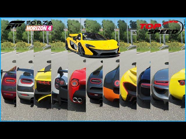 Top 30 Fastest Hypercars - Forza Horizon 4 | Acceleration & Top Speed Challenge (All Upgrade)