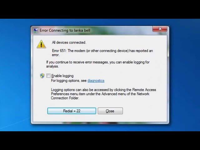 How To Fix Error 651 In Windows