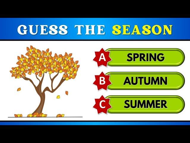 Guess the Seasons with choices | Multiple Choice Quiz | Learn Entry