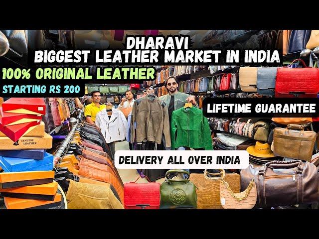 Dharavi Leather Market | 100% Original | Delivery Available | Leather jacket | Bags | Shopping Vlog