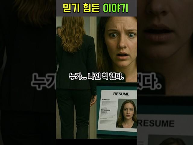 “면접에 안 갔는데… 합격했다는 문자가 왔다”[실화 기반] 대체 누가 내 인생을 대신 살고 있는 걸까? #실화기반 #면접도용 #믿기힘든이야기 #룸메이트사건 #신분도용 #찐실화