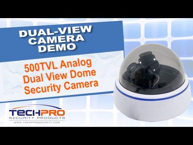 DUAL-VIEW CAMERA DEMO - 500TVL Analog Multiview  Dome Security Camera
