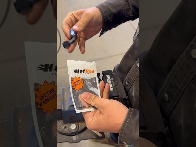 Hot Rod fuel hose for the win. Simple design, re-useable fittings & sausage fingers approved 
