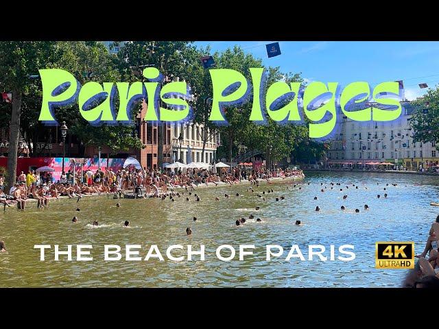 [4K] Paris Plages 2024: Swim & Dive in the Seine! ️ Summer Fun at Canal Saint Martin