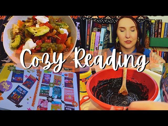 Cozy Fall Reading Vlog Reading 9 Mysteries, Baking "Scooby Snax" & Sheet Pan Nachos