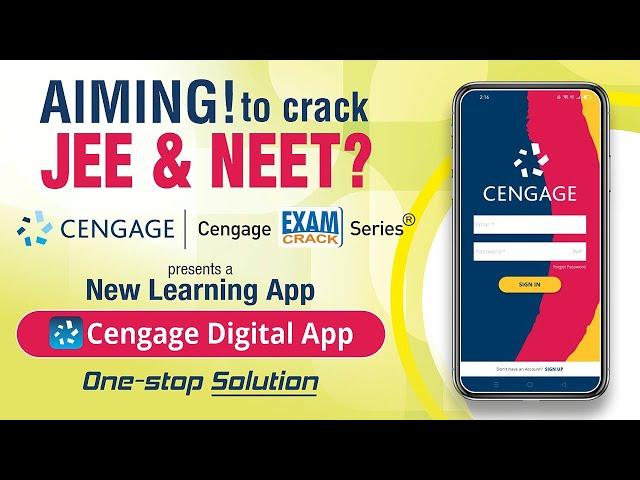 How to Use Cengage Digital App (Install, Sign up and Redeem) #UserGuide #JEE #NEET