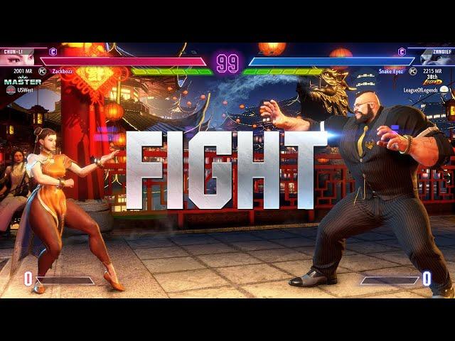 Street Fighter 6   Zackbozz (Chun-Li) Vs Snake Eyez (Rank #2 Zangief)  SF6 High Level Match's!