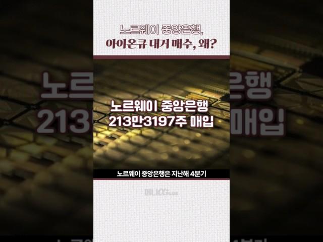노르웨이 중앙은행, 아이온큐 대거매수, 왜?