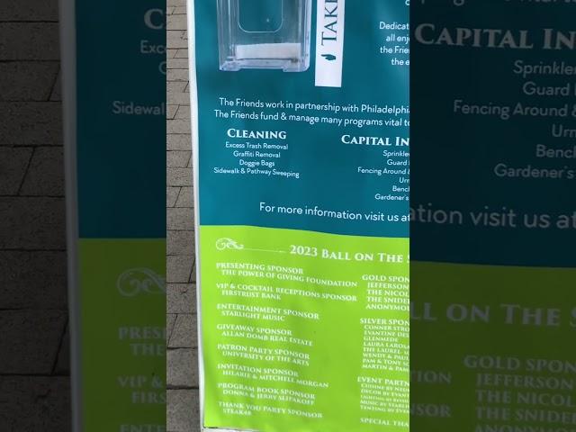 Ball on the Square Sign - Rittenhouse Square - Friends of Rittenhouse - Wed September 27, 2023