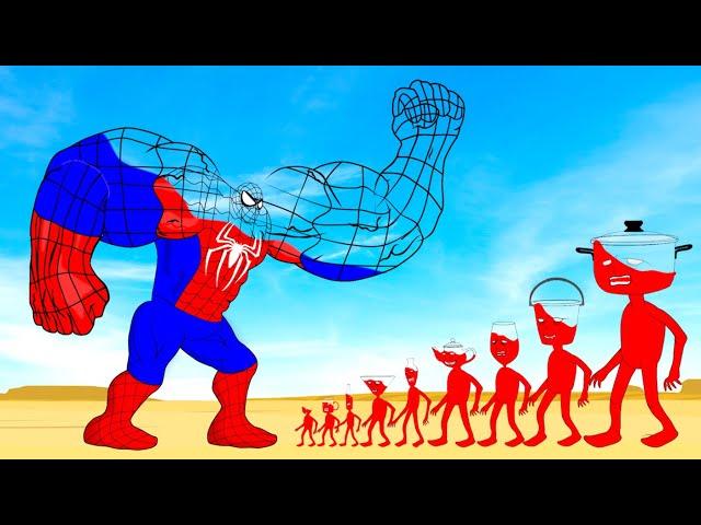 Evolution Of SPIDERMAN Vs Evolution Of MONSTER RADIATION : Returning From The Dead SECRET - FUNNY