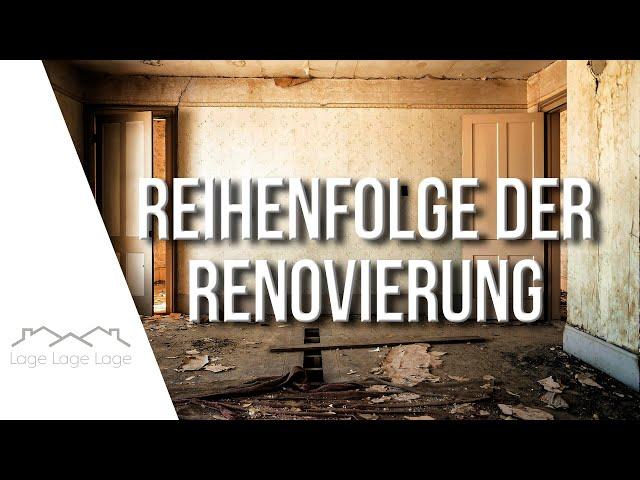 Reihenfolge der Gewerke bei der Renovierung/Sanierung im Innenraum