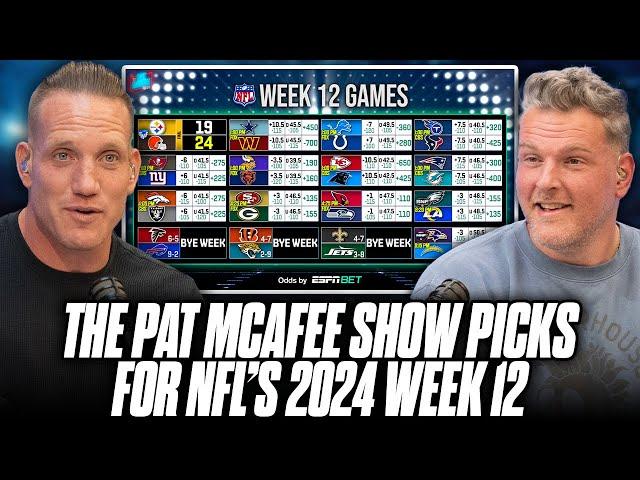 The Pat McAfee Show Picks & Predicts Every Game For NFL's 2024 Week 12 Weekend