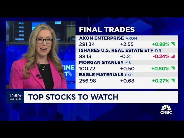 Final Trades: Axon Enterprise, Morgan Stanley, Eagle Materials and IYR