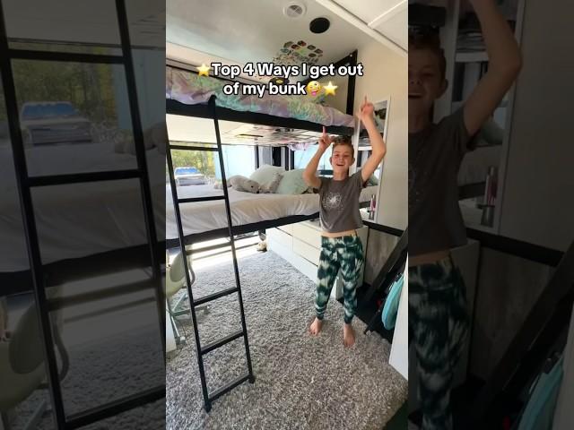 BUNK BED- No ladder needed #rvlife #shorts