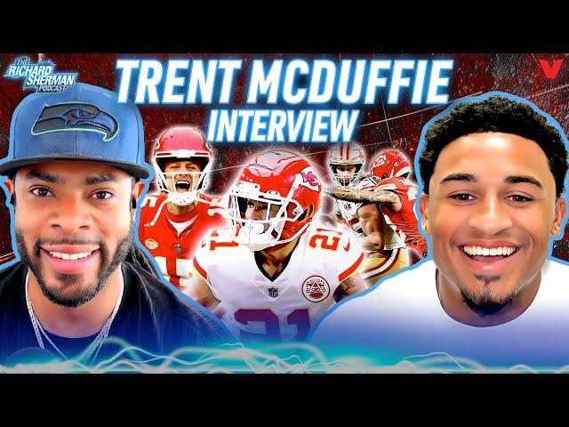 Trent McDuffie on Chiefs Super Bowls vs. 49ers & Eagles, Patrick Mahomes aura | Richard Sherman NFL