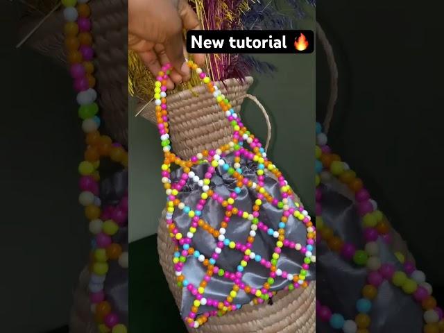 New tutorial on our channel for this Trendy Pearl Beaded Bag #beadedbags #beadedwork #diy #tutorial