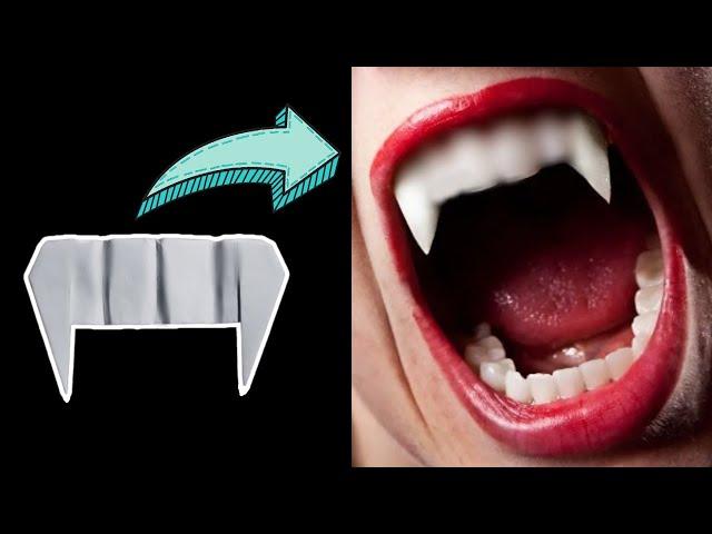 How to Make Paper Vampire Fangs for Halloween