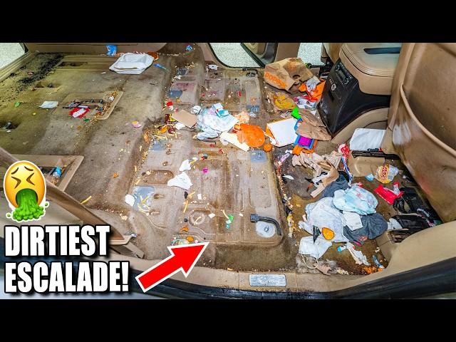 Cleaning The Most INSANELY Nasty Cadillac Escalade!