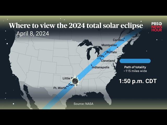 WATCH: Where is the solar eclipse's path of totality?