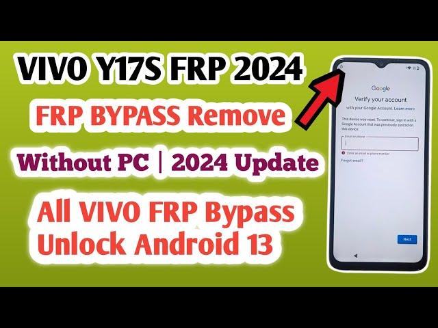 Vivo Y17s (V2310) Frp Bypass Android 13  | Vivo Y17s Google Account Remove | New Method 2024
