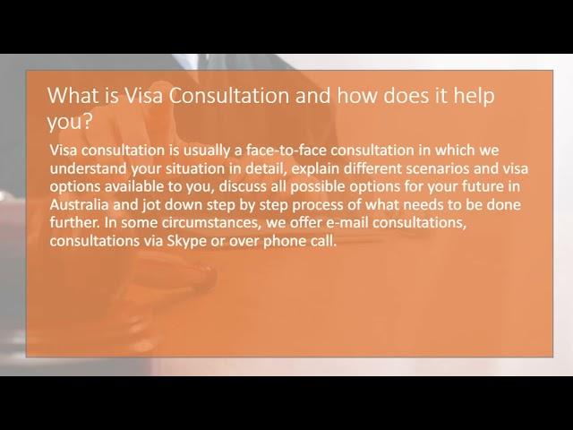 Visa Assessment vs. Visa Consultation