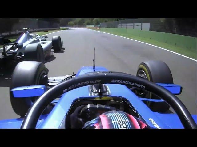 Franco Colapinto overtakes Paul Aron on the last lap to win | Onboard Engine Sound/No commentary