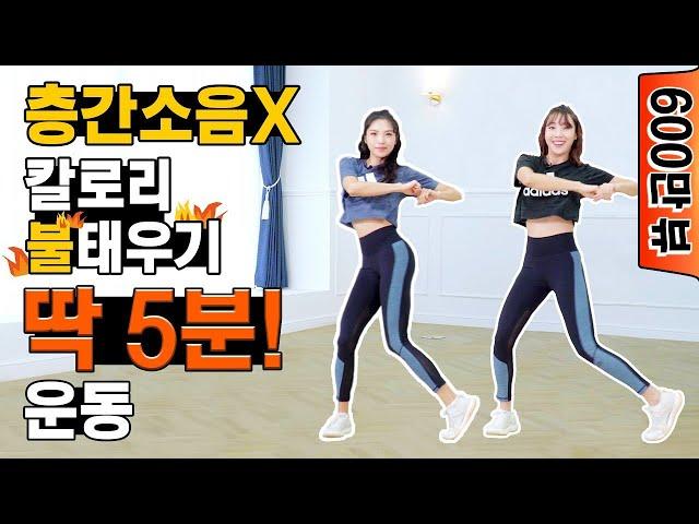 층간 소음 걱정 없이 체중 감량 보장! 딱 5분 운동!