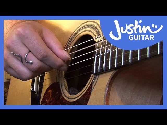 Folk Fingerstyle Patterns #1of2 - Folk Guitar Lesson - JustinGuitar [FO-101]