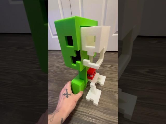 THE INSIDE OF A MINECRAFT CREEPER #3d #satisfying #3dprinter #minecraft #minecraftshorts #asmr