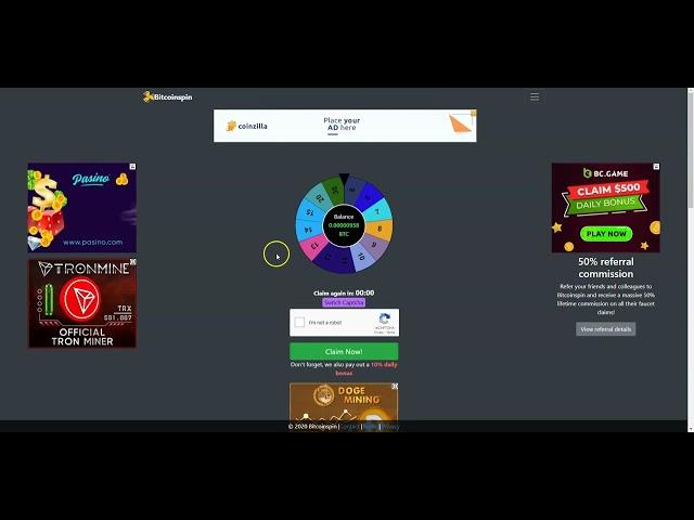 Bitcoin Spin Review - High Paying Free BTC Faucet