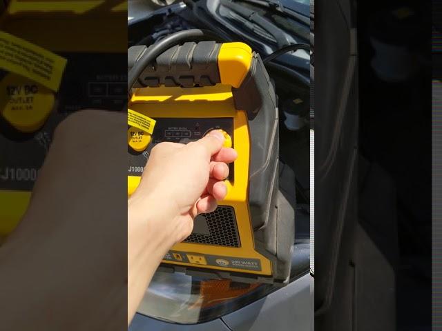 How to jump start a car battery with the  portable battery jumper