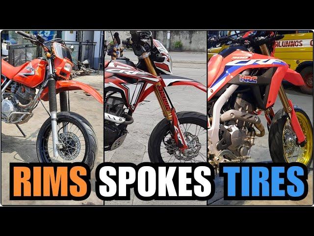 MOTARD CONVERSION PARTS - XR200 - CRF150L - CRF300L  - Rims, Spokes, offsets and Tires