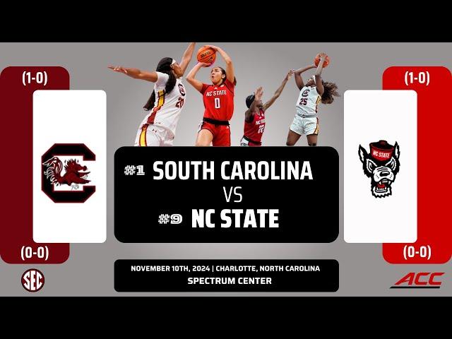 No. 1 South Carolina vs No. 9 NC State | 2024 Ally Tipoff | 11.10.24