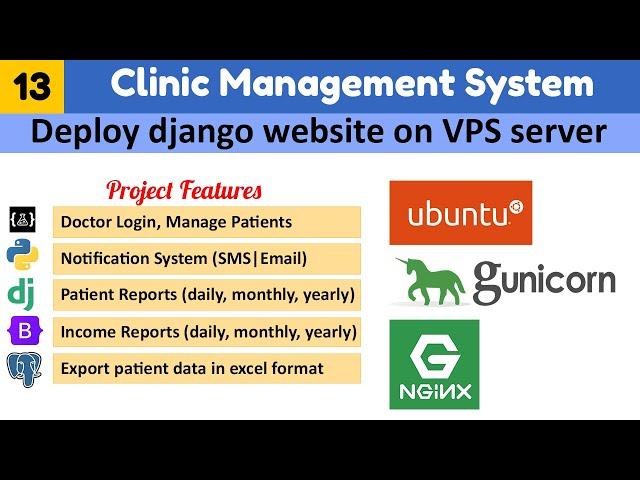 How To deploy Django with Postgres, Nginx, and Gunicorn on Ubuntu||Clinic management system