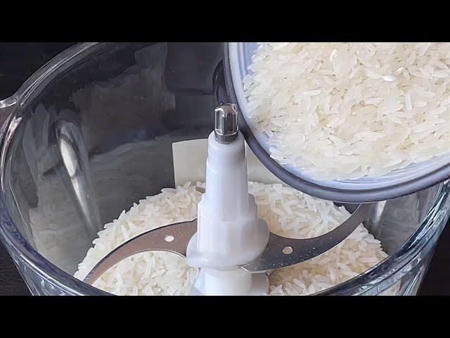 Pour the rice into the meat grinder, it's so fragrant