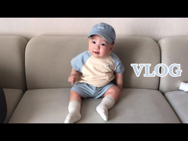 [VLOG] 11개월 아기 일상 브이로그 l 분량조절 대실패 l 돌잔치 한복 피팅하기 l 걸음마 연습 육아 브이로그