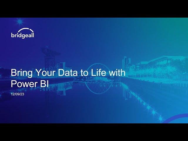 Bring your data to life with Power BI webinar