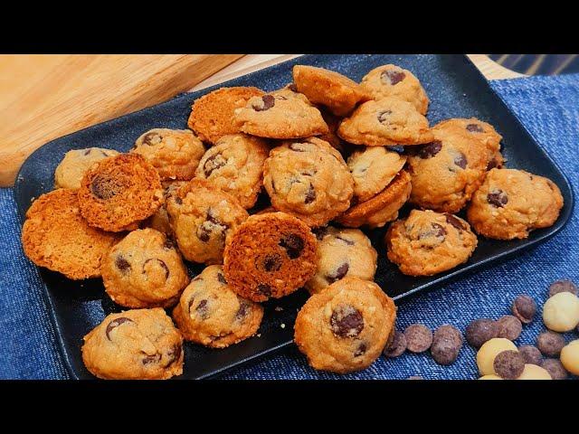 Crispy Mini Chocolate Chip Cookies Recipe|Famous Amos Style香脆迷你巧克力粒曲奇饼干食谱,完全酥脆,甜度适中Totally Crispy