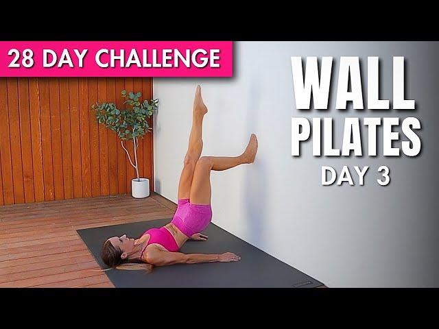 15 Min Wall Pilates to Burn Fat & Tone Up | 28 DAY WALL PILATES CHALLENGE Day 3