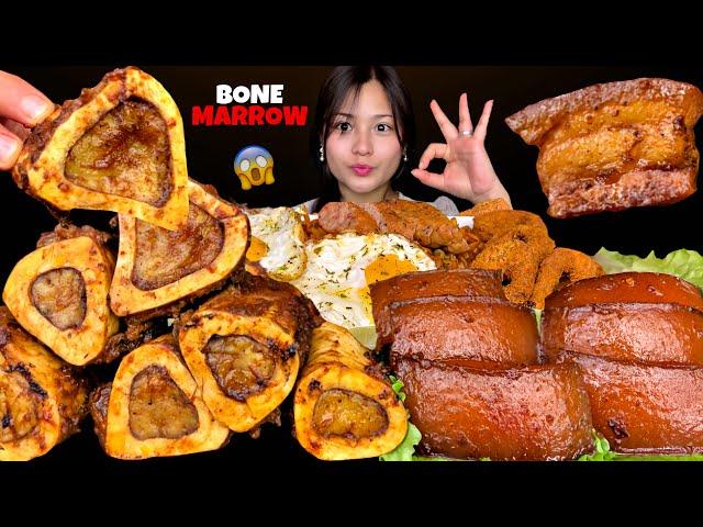 Braised Pork BellyBuffalo Bone Marrow3x Spicy Noodles & Chicken Ring | Nepali Mukbang | #mikasa