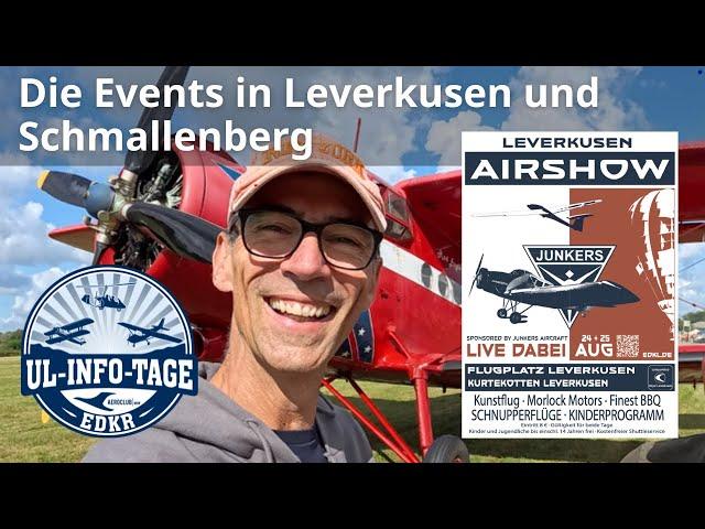 Flugplatzfest Leverkusen und UL-Infotage in Schmallenberg - Airshow und Fortbildungswochenende