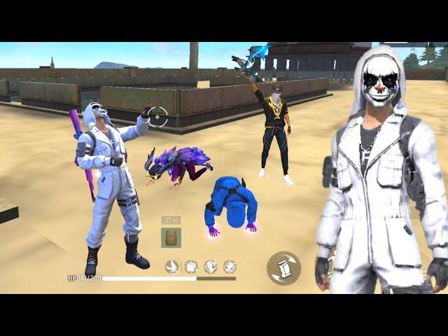 White Criminal Bundle But.... Playing With Dangerous Charector  Solo Vs Squad  Garena Free Fire 