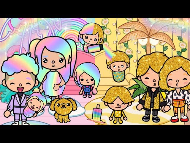 GOLD AND RAINBOW FAMILY COMPILATION /Toca sad stories/ Toca boca