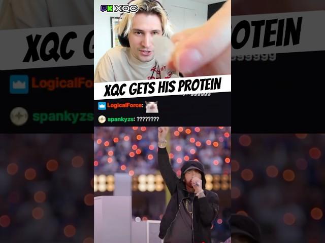 xQc gets his daily protein intake #xqc #xqcow #twitch #protein #highprotein