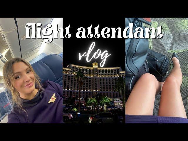 CHATTY FLIGHT ATTENDANT VLOG! 3 day trip, vegas layover & delays