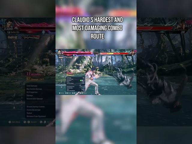 Claudio's hardest max combo route #tekken8 #tekken #claudio #serafino #claudioserafino #tk8 #tk