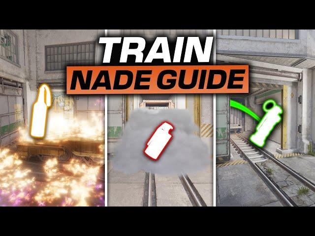 CS2 Train Nades You NEED to KNOW | Essential Smokes, Molotovs, Flashes Guide